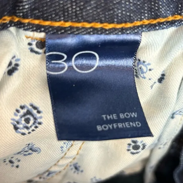 Pilcro Anthropologie The Bow Boyfriend Dark Wash Distressed Jean Size 30 - Image 5