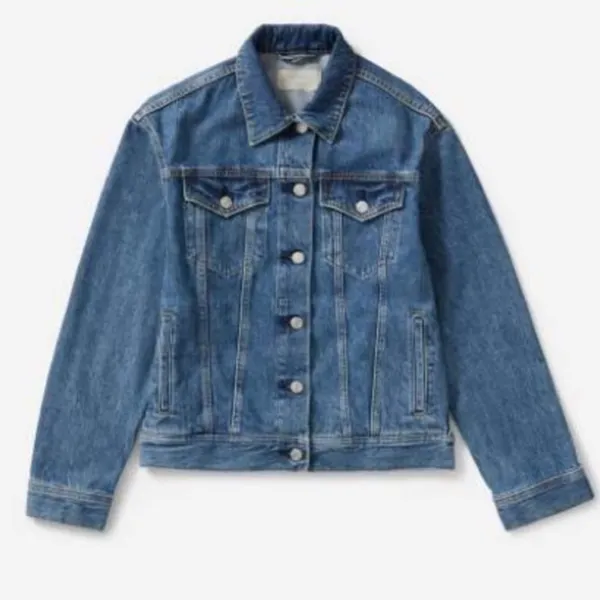 Everlane Trucker Blue Denim Jean Jacket S - Image 5