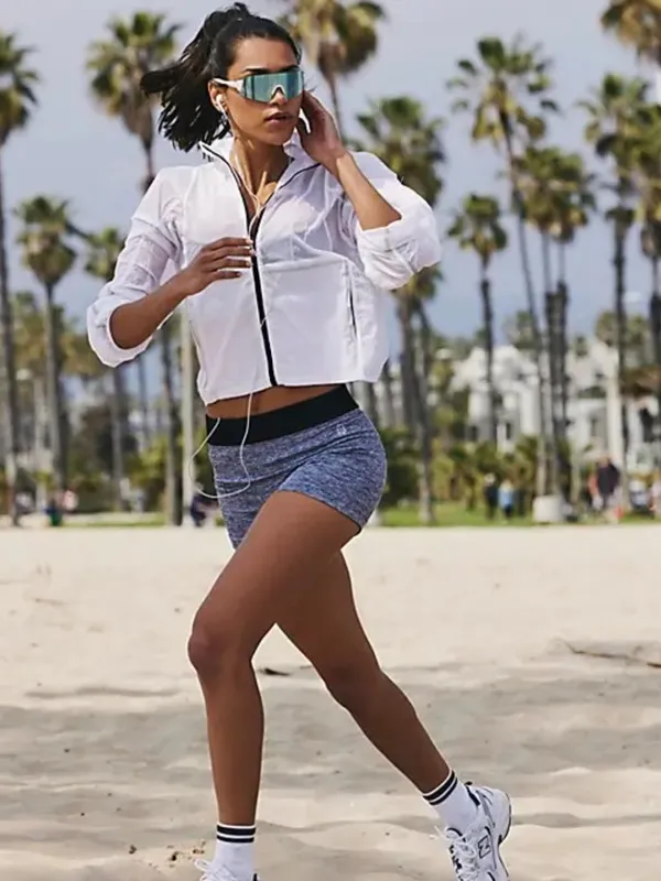 NWT Free People Great Escape Run Windbreaker in White - Image 2