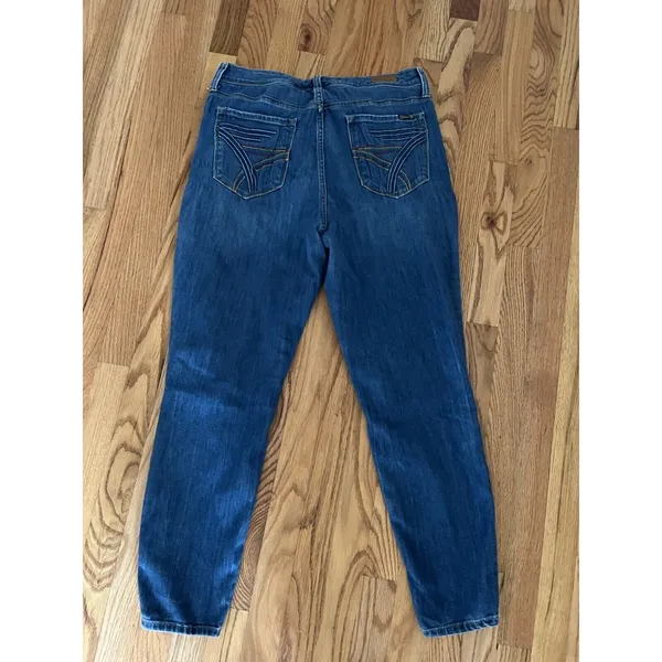 Seven7 Jeans 12 Dojo Style Skinny Embellished Pockets Rinse Wash Blue‎ Denim - Image 2