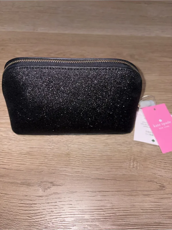Kate Spade Glitter Fabric Small Cosmetic Bag New With Tags - Image 6