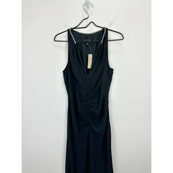 J.Crew Collection Full Length Embellished Ruched Dress Black Formal US 6 NWT - Image 7