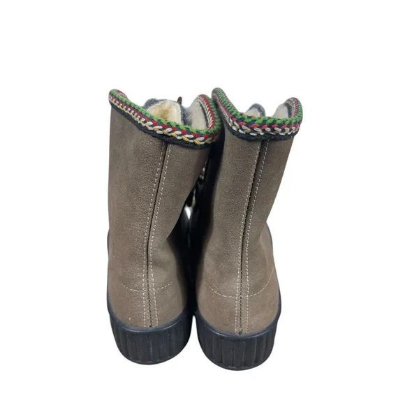 VTG Mukluk Sherpa Lined Gum Sole Winter Warm Boots USA Made Boho Hippie Size 7 - Image 7