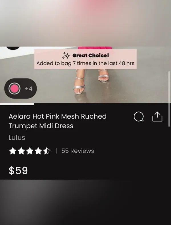LULUS Aelara Hot Pink Mesh Ruched Trumpet Midi Dress - Image 4