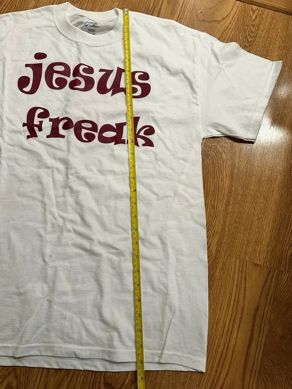 Jesus Freak white tee shirt unisex side medium new without tags - Image 4