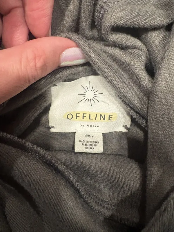 Offline Size Medium (M) OFFLINE by Aerie Women's Gray Pullover Hoodie Sweatshirt - Image 2