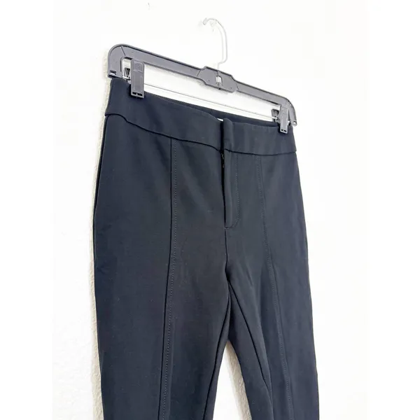 Anthropologie The Essential Slim Ankle Zip Pant Black Women's Size 0 Minimalist - Image 8