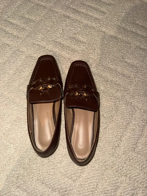 Brown Horsebit Loafers Square Toe Flats Ferragamo Inspired - Image 3