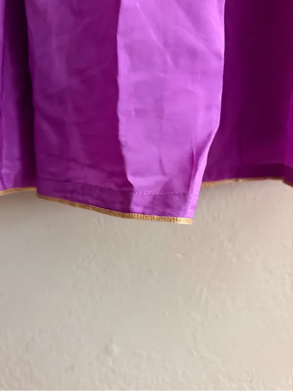Purple Tiered Wide-Leg Pants with Elastic Waist - Image 6