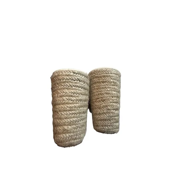 Espadrille Platform sandals off white braid detail ivory sandal sz8 (no tag) - Image 3