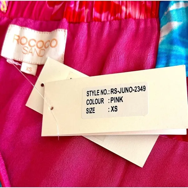 Rococo Sand Mini Dress in Pink XSmall New Womens Strapless Tropical - Image 8