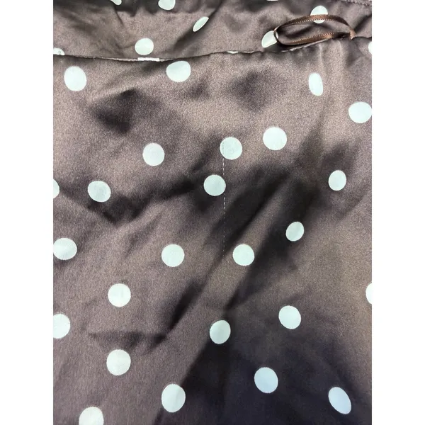 Zara‎ Satin Strapless Brown Polka Dot Pretty Woman Top Silky 90s - Image 4