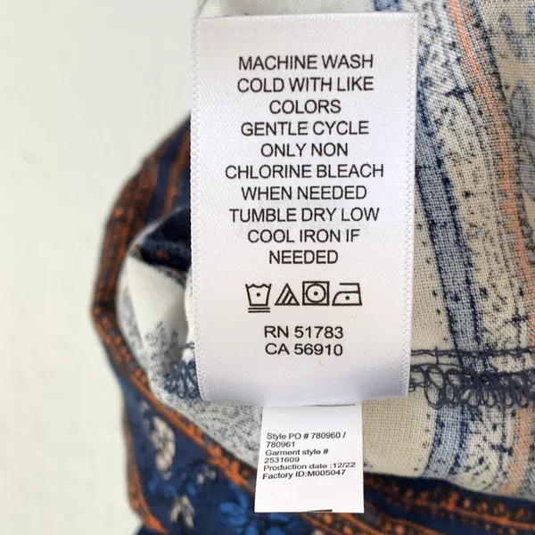 5/$25 Maurices Paisley‎ Tank Top Lace Up Neckline - Image 7