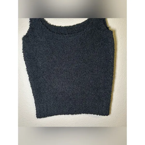 SKIMS Cozy Knit Fuzzy Black Loungewear Tank Top Women’s Size Small / Medium - Image 5