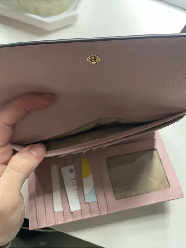 Michael Kors Pink Saffiano Continental Wallet with Gold Logo - Image 5