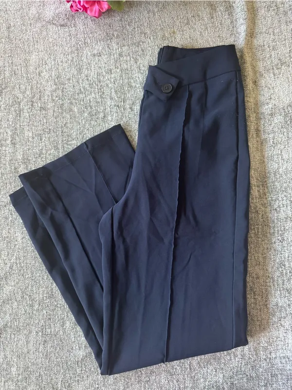 SHEIN Men's Wide-Leg Dress Pants in Navy - Image 3