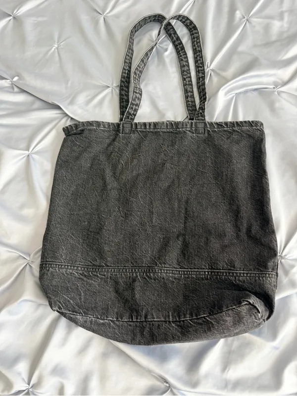 American Eagle Outfitters Black Canvas 'Live Your Life' Tote Bag - Image 2
