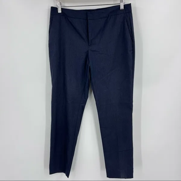 Zara Basic Women's Size 6 Career Office Navy Trouser Pants Polyester‎ Blend - Image 7