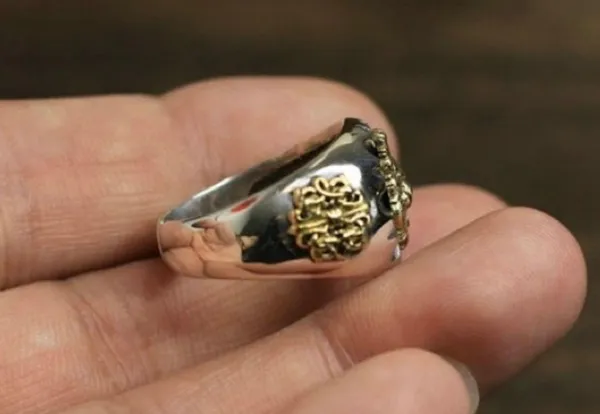 925 Silver Plated Lion Head Ring for Men Women,Punk Hip Hop Ring - Image 5