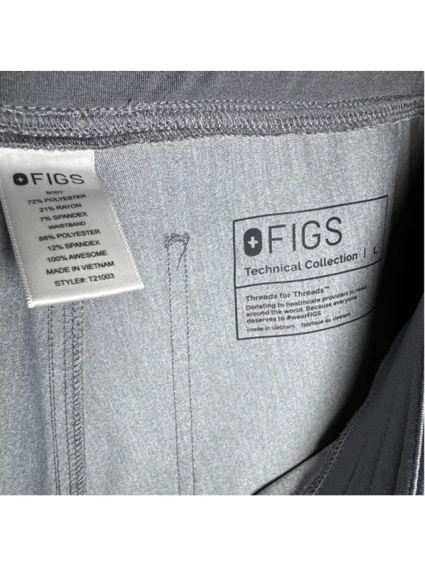 FIGS Scrub Set XL Grey with Teal Accents - Image 7