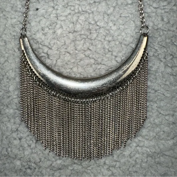 Paparazzi Gunmetal Crescent Fringe Zoo Zone Necklace Set Boho Bling Y2K Classic‎ - Image 4