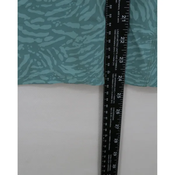 Athleta Racerback Tank Top Teal Green Animal Print Activewear Womens Small‎ - Image 7