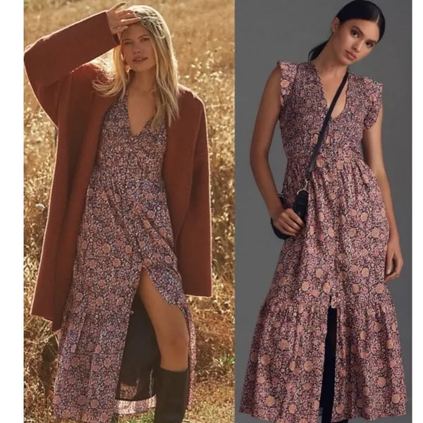 Anthropologie The Peregrine Midi Dress Size XS - Image 2