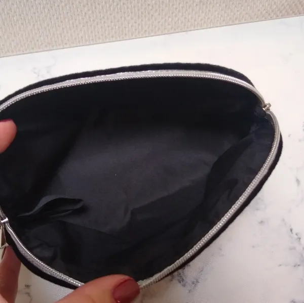 Dior Black Velvet Silver Zipper Trousse Pouch Clutch Bag - Image 7