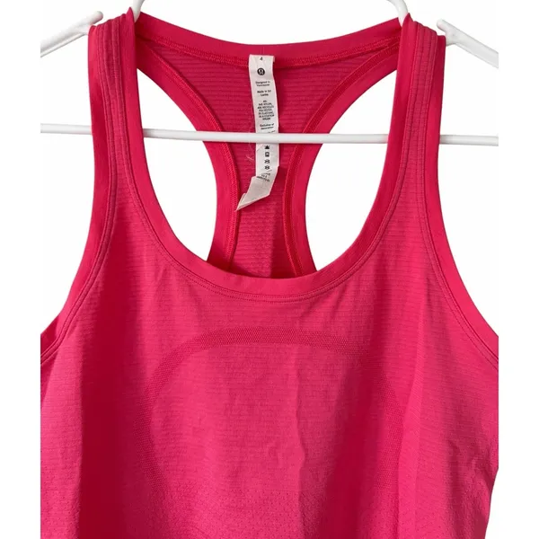 Lululemon Swiftly Tech‎ Racerback Tank 2.0 Race Lipgloss Women's Size 4 - Image 3