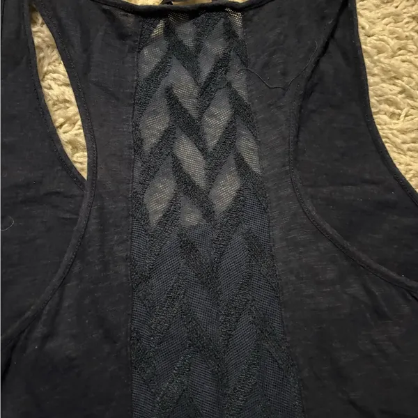 Lucky Brand Navy Racerback Sleeveless Top Size M - Image 8