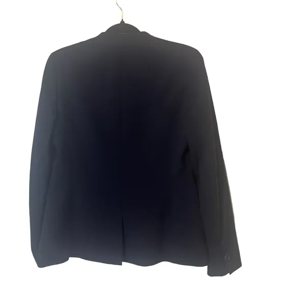 Bar III Size 4‎ Navy Blue Career Wear Office Viscose Blend One Button Blazer - Image 6