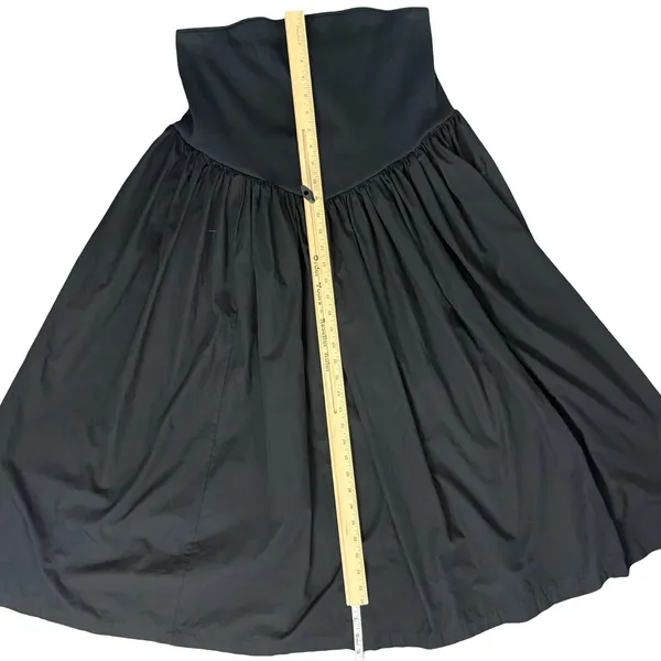 Anthropologie Black Strapless Basque Waist A-Line Midi Dress size 1X NEW Tags - Image 8