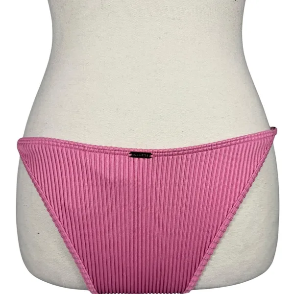 Hollister Bikini Set Womens M/S Pink Ribbed Underwire High Cut Swim 36B - Image 6