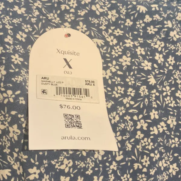 Arula Kassidy Floral Maxi Skirt NWT 0X Dusty Blue - Image 4