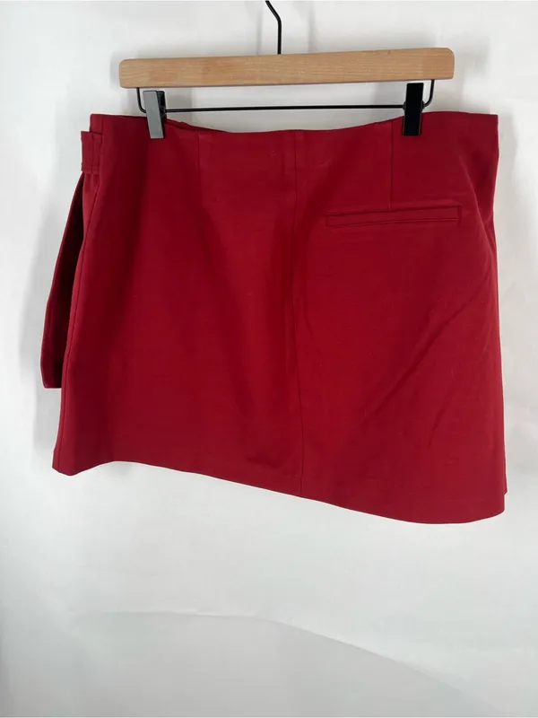SPANX Ponte Wrap Mini Skirt Skort Deep Red Built-In Shorts Size 1X NWT - Image 5