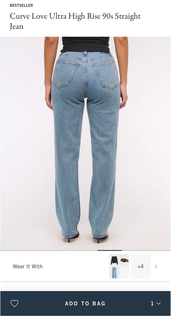 Abercrombie 90s Straight Ultra High-Rise Curve Love - Image 2