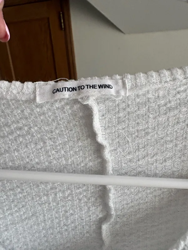 Caution to the Wind White Top - Image 3