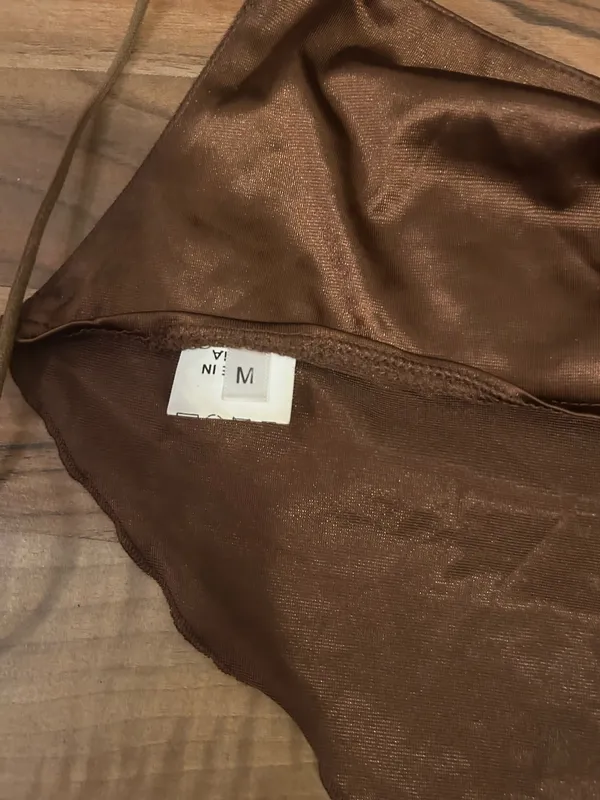 Brown tie top Size M - Image 3