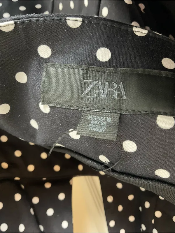 ZARA Black Polka Dot Halter Mini Dress - Women's Summer Dress - Image 9