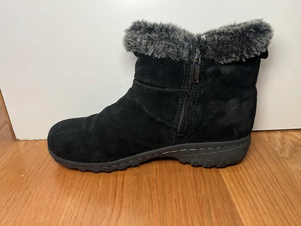 Khombu Boots Womens Size 6 Black Lindsey Faux Fur Ankle Winter Snow Booties - Image 4
