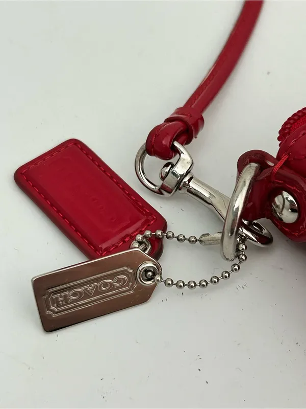 Coach Poppy Gloss Red Mini Purse - Image 6