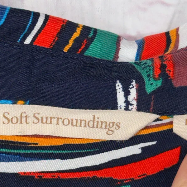 Soft Surroundings Medium “Sail Away” Nautical Themed Blouse - Image 4