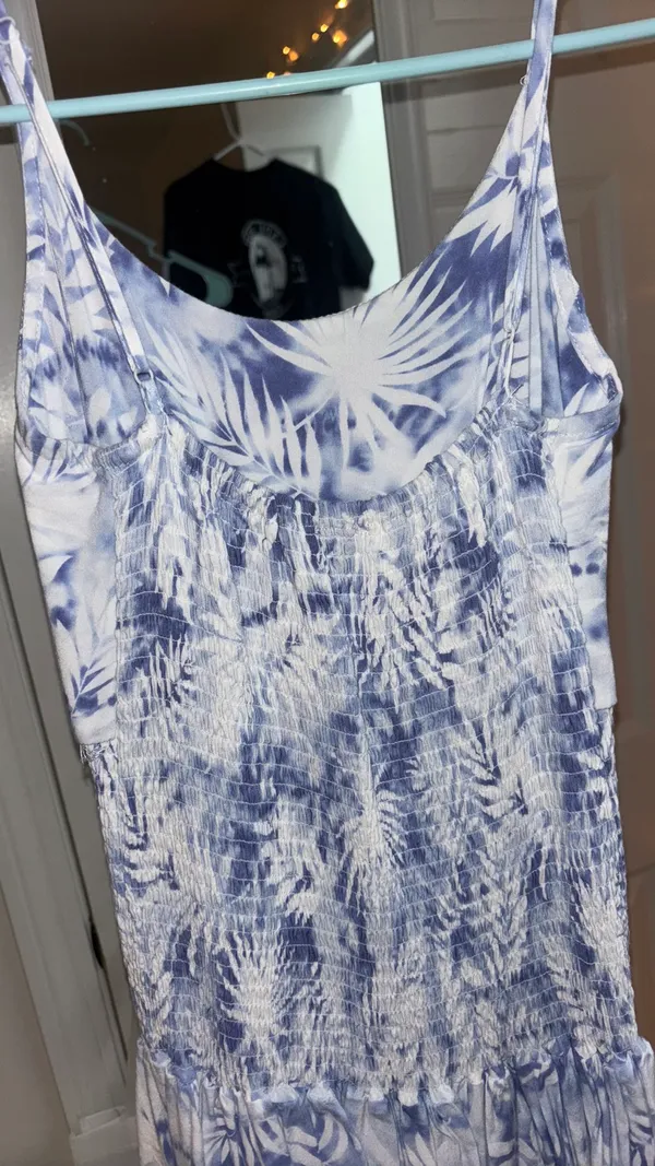 Blue and white tropical mini dress Size XS - Image 2