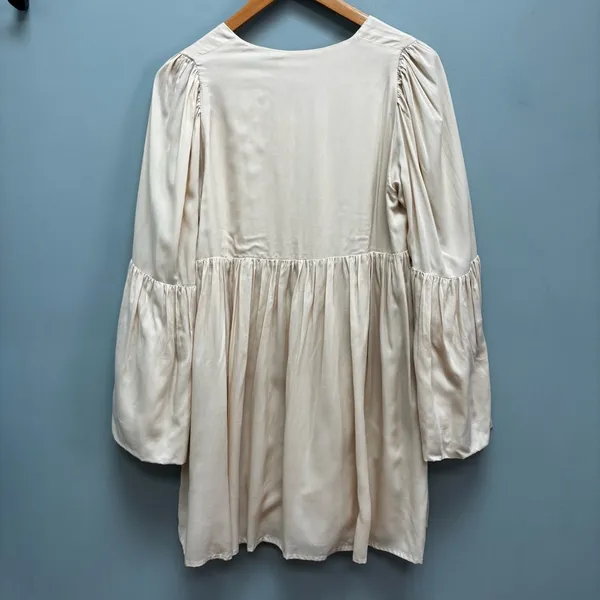 Revolve Indah Minta Solid Seamless Babydoll Mini Dress in Doe Natural S/M - Image 13