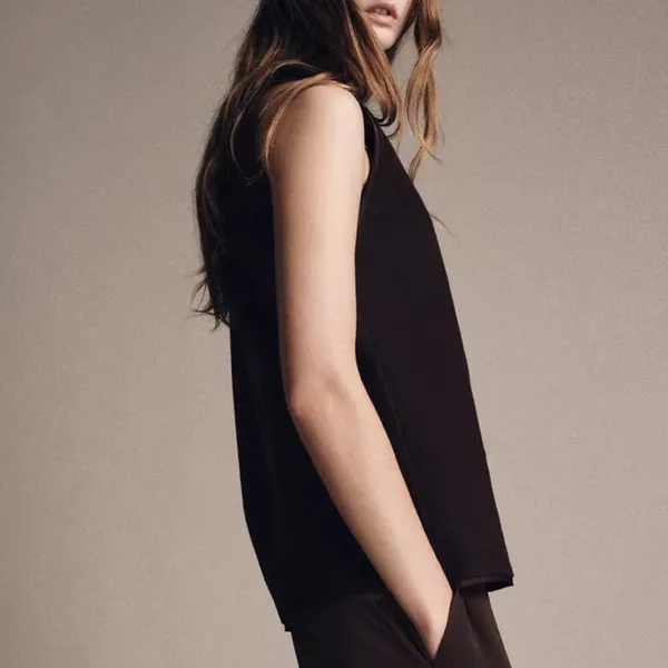 Zara NWT thick knit sleeveless brown top - Image 4