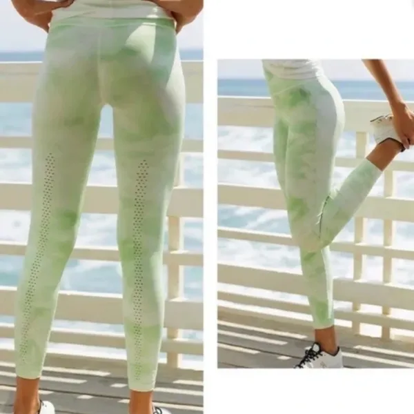 FP Movement by FP Good Karma Tie Dye Leggings in Electric Pistachio sz XS/S NWT - Image 2