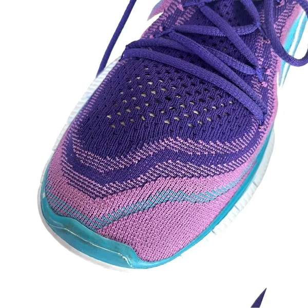 Nike Free Women’s Sneakers Running Teal Purple Pink Stretch Fabric Size 7.5 - Image 5