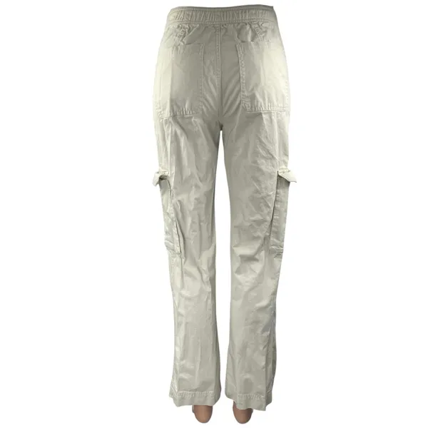 Abercrombie & Fitch Women's White High Waisted Straight Cargo Trousers Pants 0 - Image 3