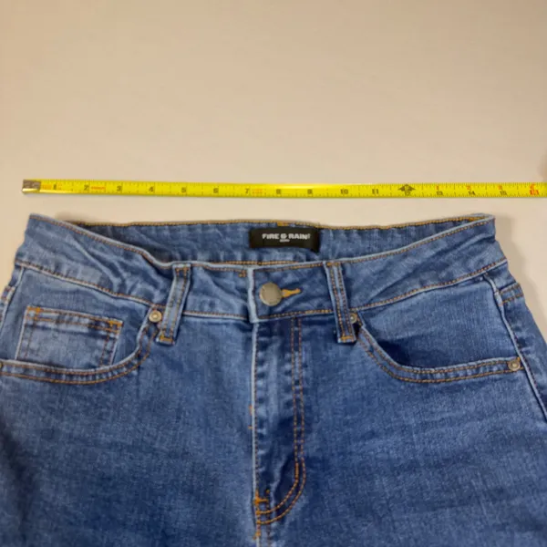 Fire & Rain Denim Womens High Rise Flare Leg Jeans Medium Wash Blue Size 7 Youth - Image 6