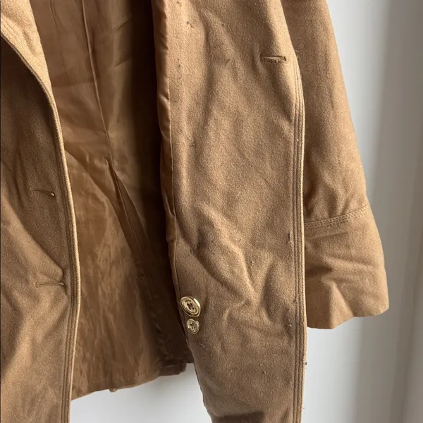 Michael Kors Camel Double-Breasted Pea Coat Size 4 - Image 10